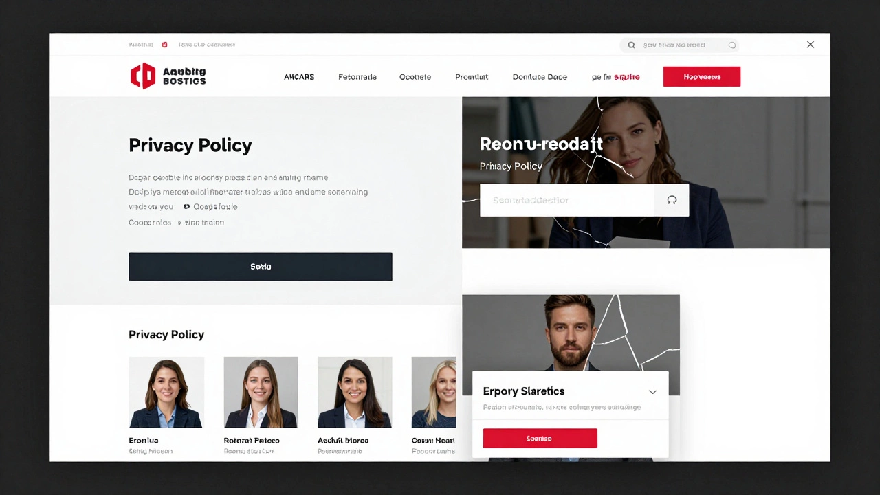 Side-by-side comparison of a professional website versus a broken landing page.
